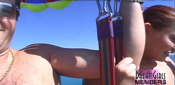  Naked Parasailing With Three Hot Spring Breakers